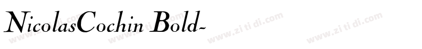 NicolasCochin Bold字体转换